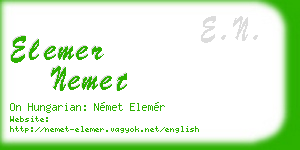 elemer nemet business card