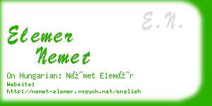 elemer nemet business card